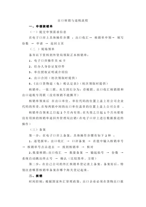 出口核销与退税流程
