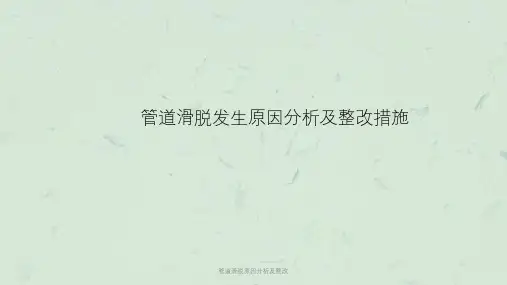 管道滑脱原因分析及整改课件
