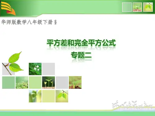 专题二(平方差和完全平方公式)