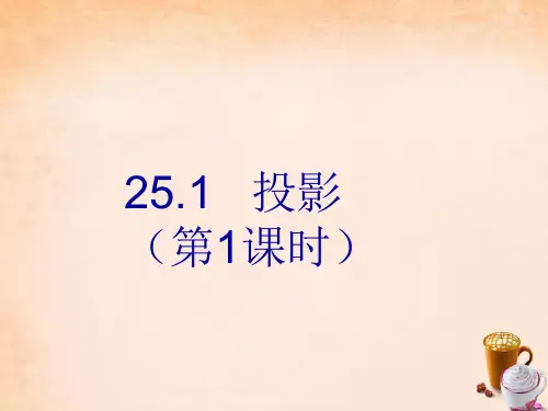 九年级数学下册 25.1 投影(第1课时)课件 沪科版