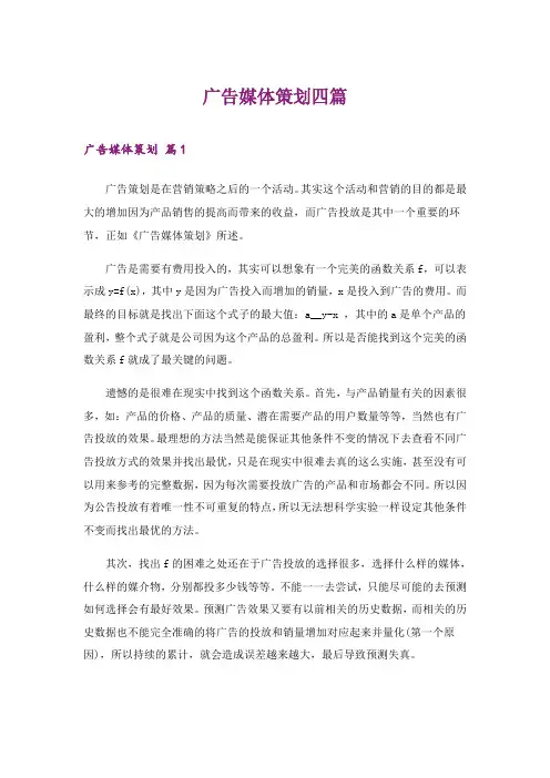 2024年广告媒体策划四篇