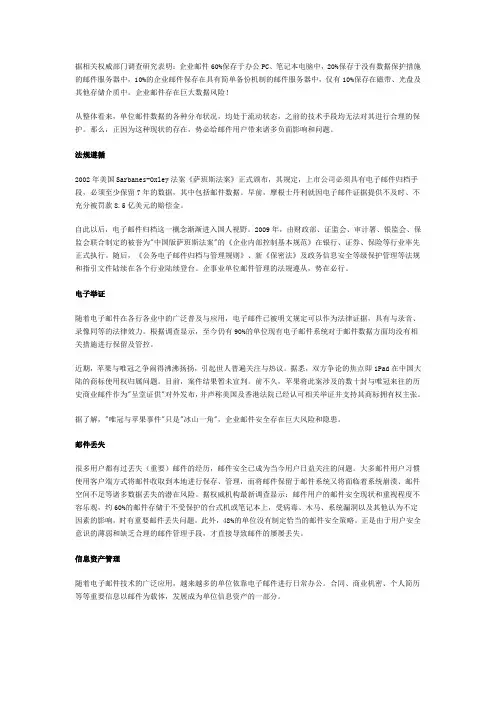 邮件归档——为单位邮件安全护航