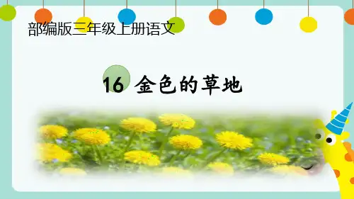 三年级语文上册《16金色的草地》优秀课件PPT2021部编版