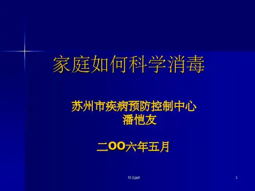 家庭如何科学消毒ppt课件
