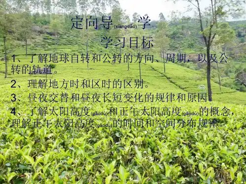 中考地理 地球的运动复习课件