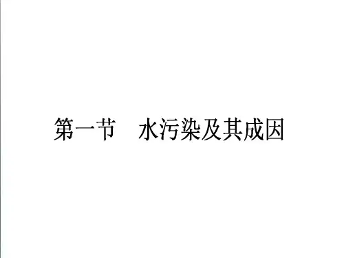 【人教版】2019年高二地理选修六：2.1《水污染及其成因》ppt课件