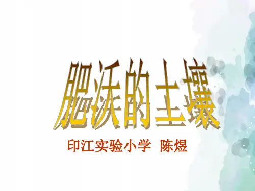 苏教版-科学-三年级下册-苏教版三年级下科学1.3《肥沃的土壤》课件