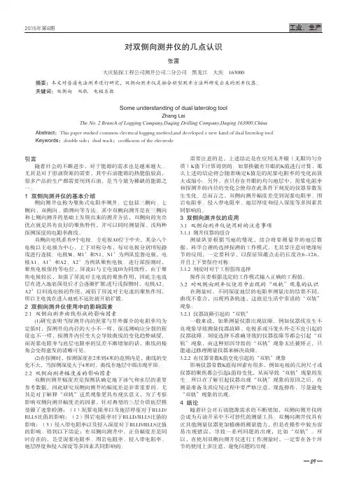 对双侧向测井仪的几点认识