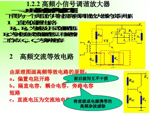 小信号放大器-高频电子电路2.2.217页PPT