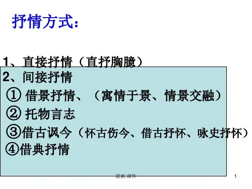 诗歌鉴赏·抒情方式全版.ppt