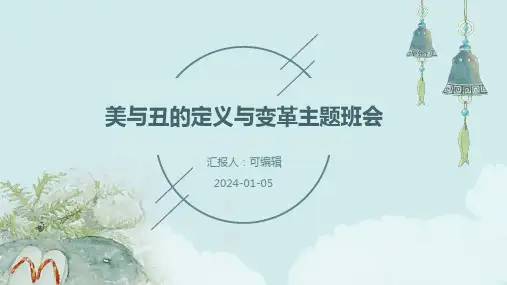 美与丑的定义与变革主题班会