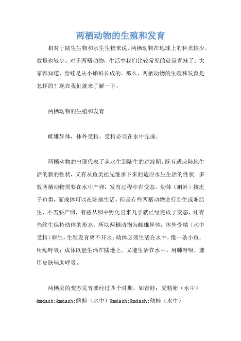 两栖动物的生殖和发育