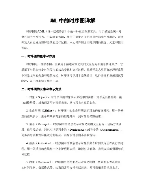 UML中的时序图详解