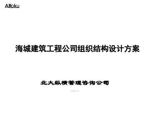 某建筑公司组织结构设计方案(ppt 76页)