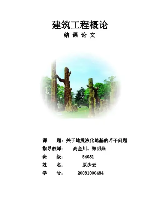 关于液化地基的若干问题