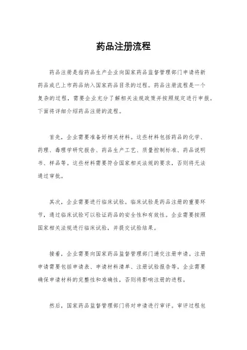 药品注册流程