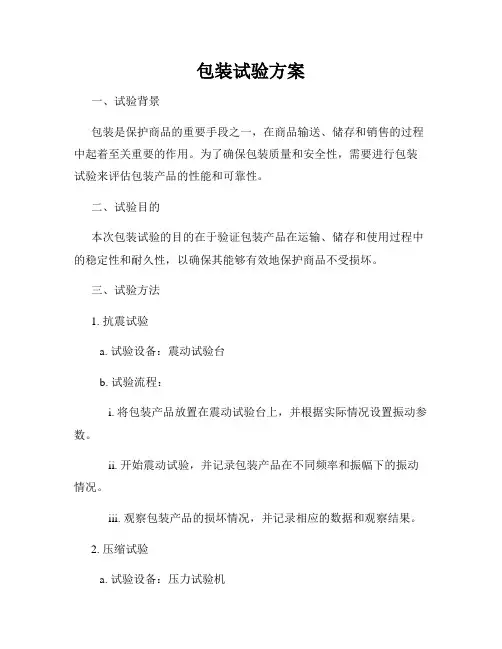 包装试验方案