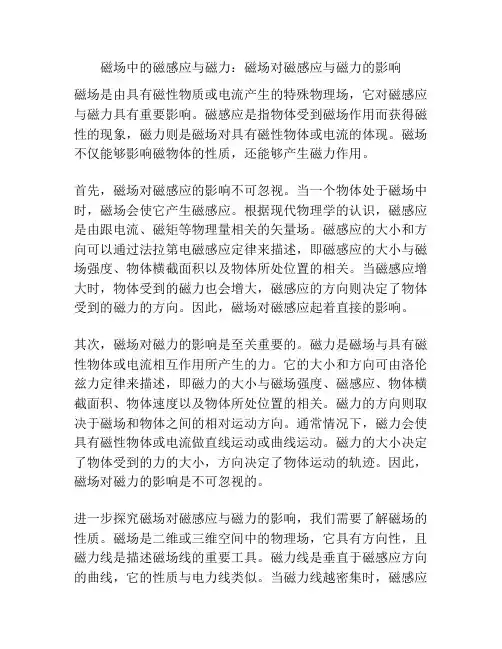 磁场中的磁感应与磁力：磁场对磁感应与磁力的影响