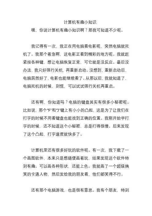 计算机有趣小知识
