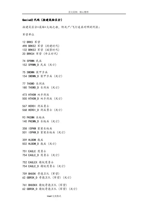 帝国时代2修改器Genied2代码