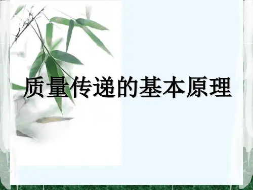 质量传递的基本原理.ppt