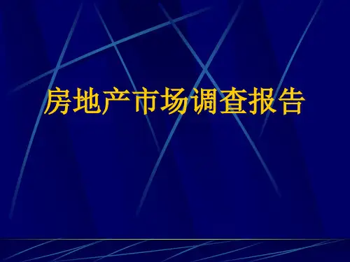 房地产市场调查PPT(精)