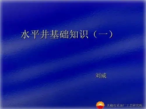 工艺技术培训——水平井