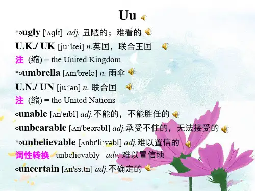 3500词汇课件—UVW
