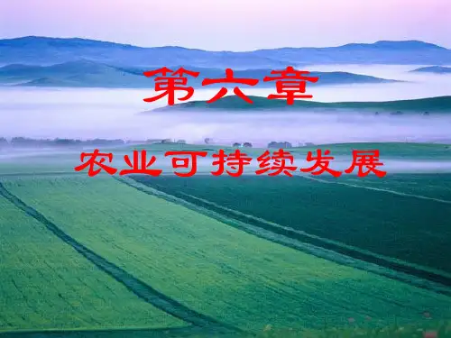 农业可持续发展ppt