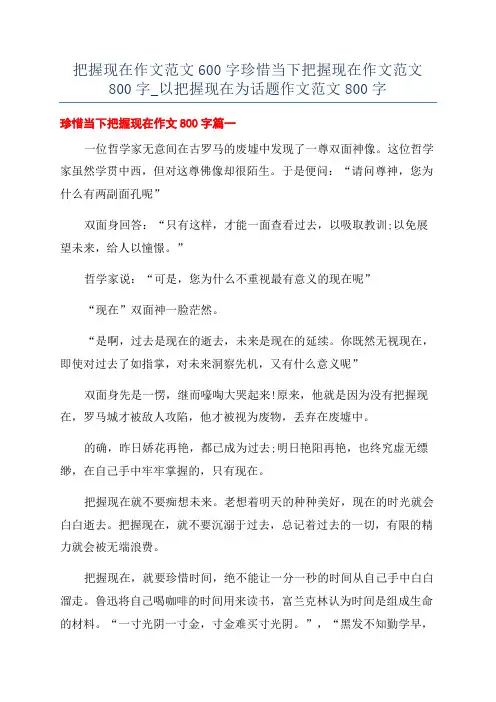 把握现在作文范文600字珍惜当下把握现在作文范文800字_以把握现在为话题作文范文800字