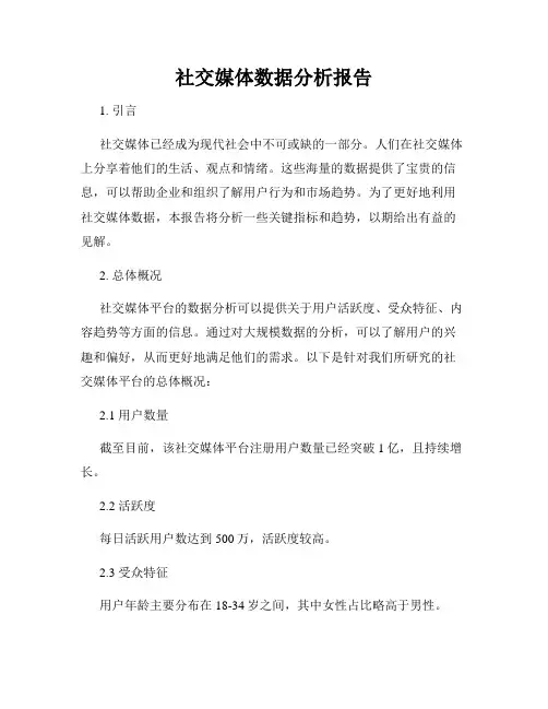社交媒体数据分析报告