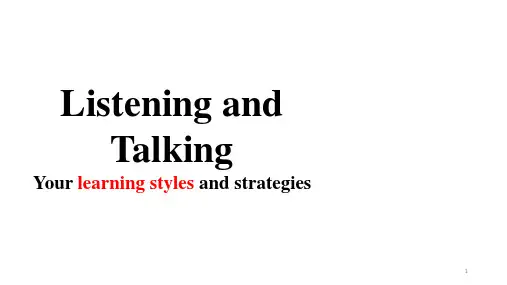 高中英语 新人教welcome unit ：Listening and Speaking(共14张PPT)