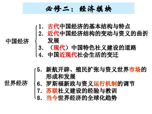 专题一-古代中国经济的基本结构和特点