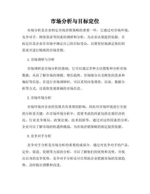 市场分析与目标定位