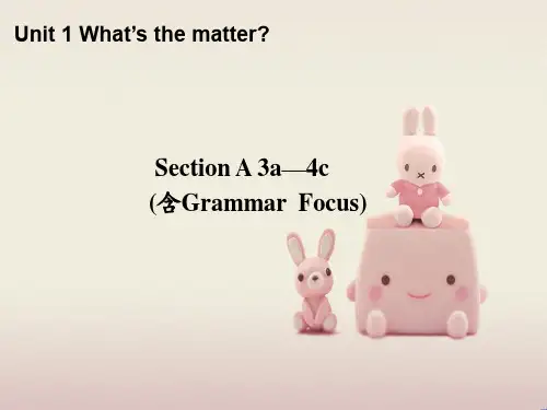 公开课获奖《Unit 1 What's the matter Period 2课件 