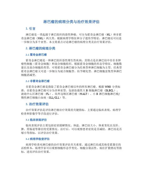 淋巴瘤的病理分类与治疗效果评估