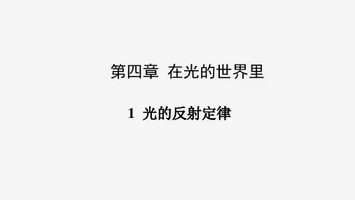 光的反射定律(课件)八年级上册物理(教科版)