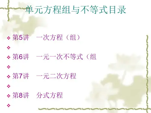 初三总复习方程_初三数学_数学_初中教育_教育专区