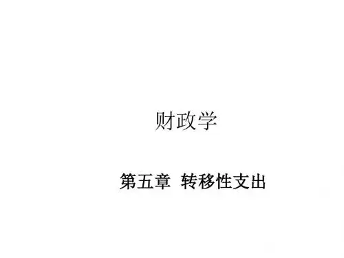 财政学教学课件PPT转移性支出