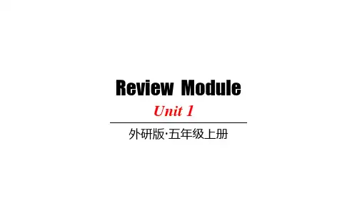 统编外研版五年级英语上册优质课件 Unit 1