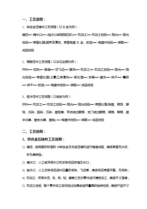 锌&铜&铝工艺流程
