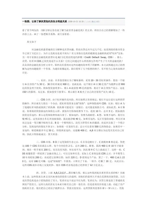 一张图,让你了解次贷危机的各方利益关系