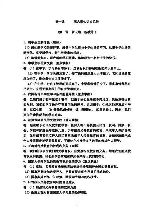 期末复习知识清单Microsoft Word 文档