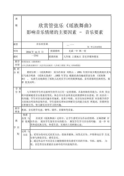 管弦乐《瑶族舞曲》