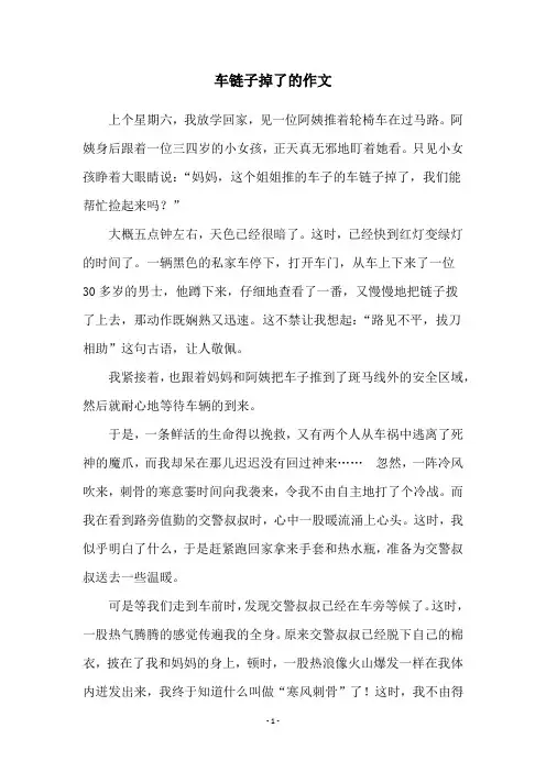 车链子掉了的作文