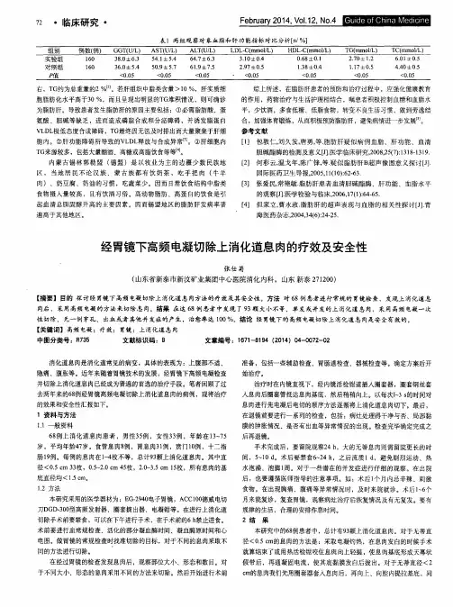 经胃镜下高频电凝切除上消化道息肉的疗效及安全性