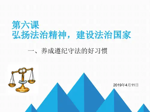 第六课  弘扬法治精神,建设法治国家