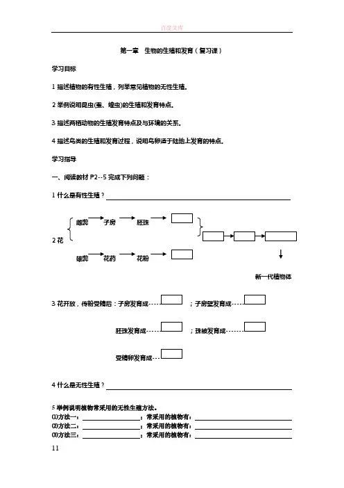人教版生物八下导学案