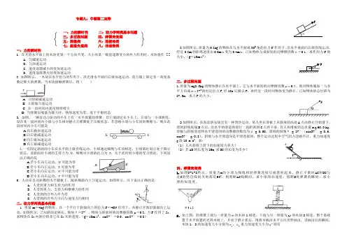 专题九：物理牛顿第二定律