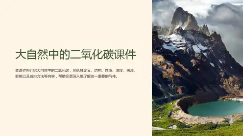 大自然中的二氧化碳课件